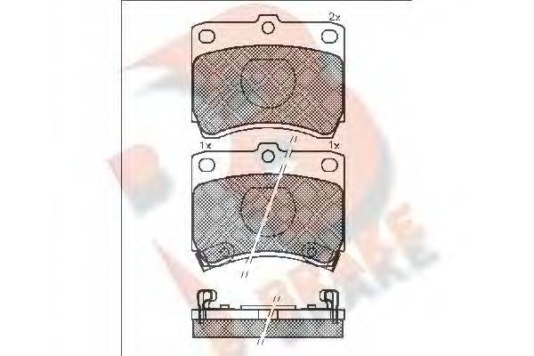 Комплект гальмівних колодок, дискове гальмо R BRAKE RB0969