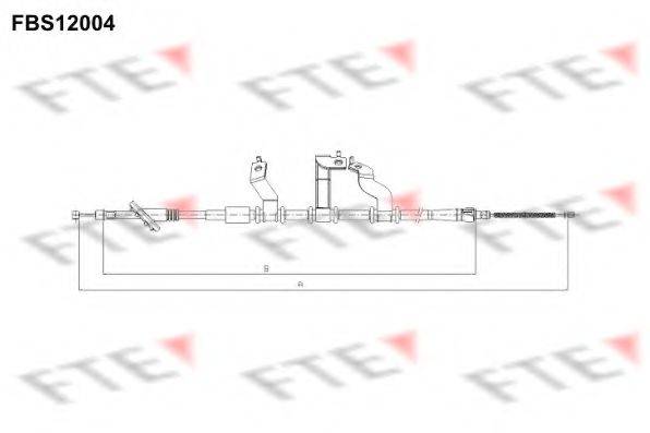 Трос, стоянкова гальмівна система FTE FBS12004