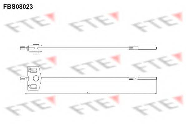 Трос, стоянкова гальмівна система FTE FBS08023