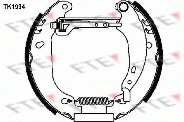 Комплект гальмівних колодок FTE TK1934