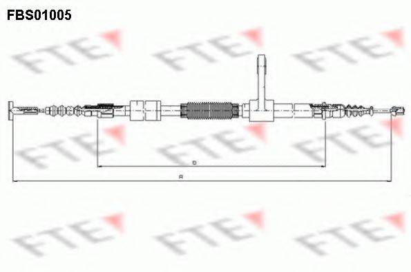 Трос, стоянкова гальмівна система FTE FBS01005