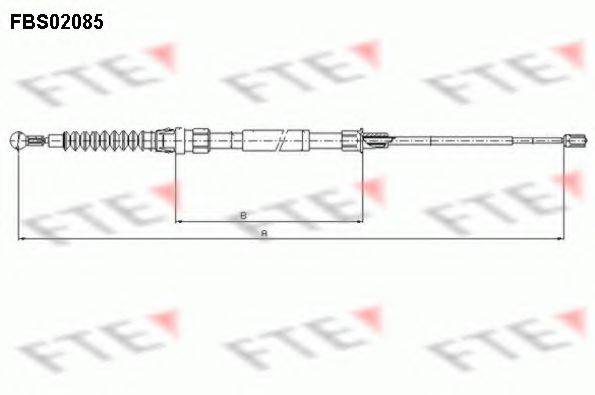 Трос, стоянкова гальмівна система FTE FBS02085