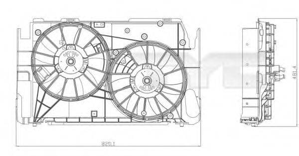 Вентилятор, охолодження двигуна TYC 836-0016