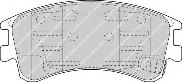 Комплект гальмівних колодок, дискове гальмо FERODO FDB1619