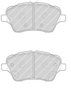 Комплект гальмівних колодок, дискове гальмо FERODO FDB4612