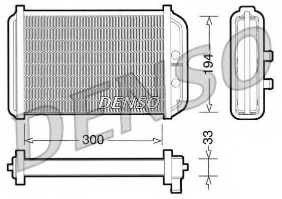 Теплообмінник, опалення салону DENSO DRR09033