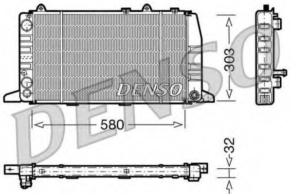 Радіатор, охолодження двигуна DENSO DRM02011