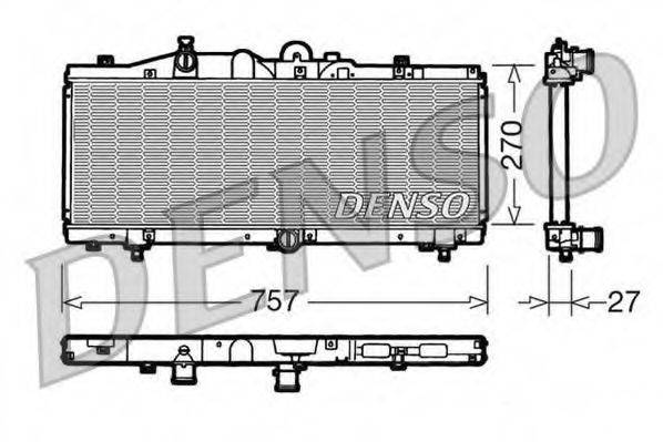DENSO DRM09010 Радіатор, охолодження двигуна