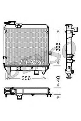 Радіатор, охолодження двигуна DENSO DRM09081