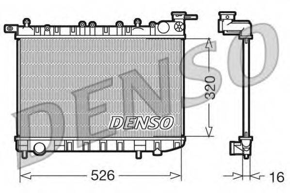Радіатор, охолодження двигуна DENSO DRM46015
