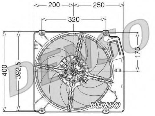 Вентилятор, охолодження двигуна DENSO DER01003