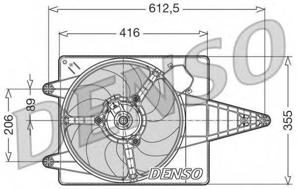 Вентилятор, охолодження двигуна DENSO DER01004