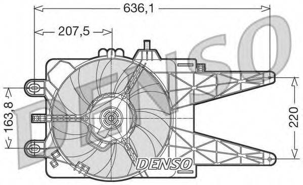 Вентилятор, охолодження двигуна DENSO DER09014