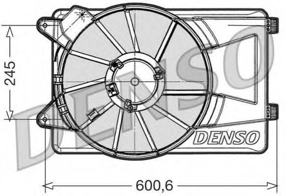 Вентилятор, охолодження двигуна DENSO DER09305