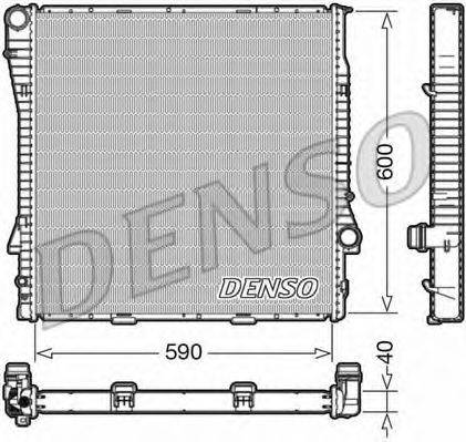 Радіатор, охолодження двигуна DENSO DRM05112