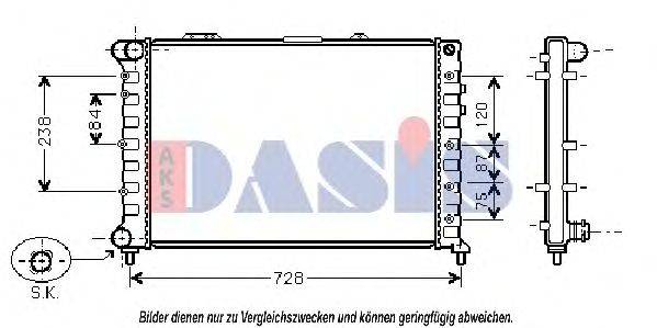 Радіатор, охолодження двигуна AKS DASIS 011010N