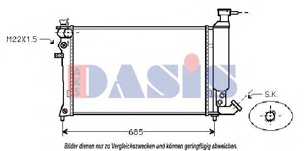 Радіатор, охолодження двигуна AKS DASIS 060007N
