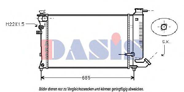 Радіатор, охолодження двигуна AKS DASIS 060960N