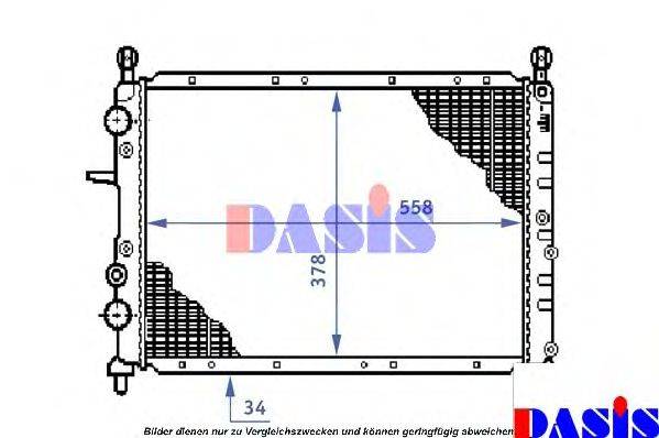 Радіатор, охолодження двигуна AKS DASIS 080000N