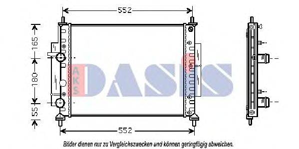 Радіатор, охолодження двигуна AKS DASIS 080027N