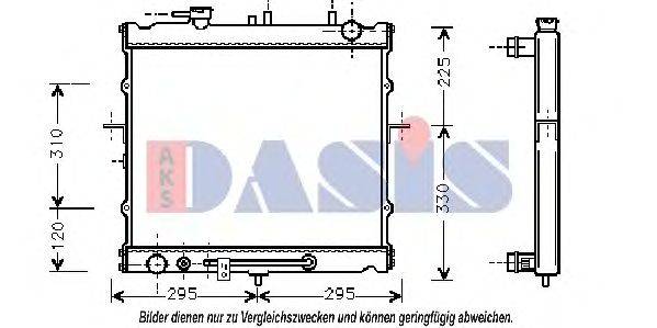 Радіатор, охолодження двигуна AKS DASIS 510140N