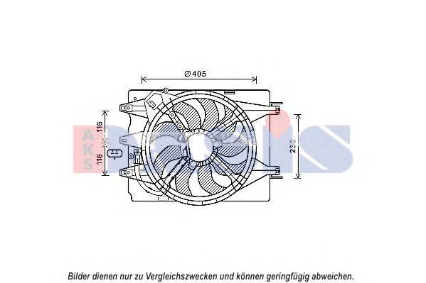 Вентилятор, охолодження двигуна AKS DASIS 088103N
