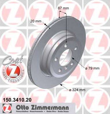 ZIMMERMANN 150341020 гальмівний диск