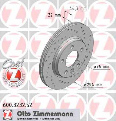 гальмівний диск ZIMMERMANN 600.3232.52