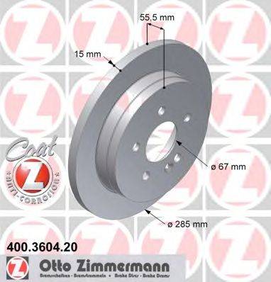 гальмівний диск ZIMMERMANN 400.3604.20