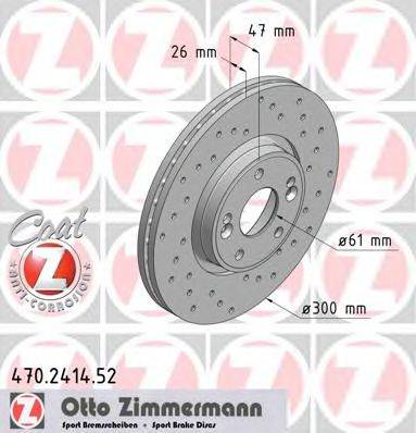 гальмівний диск ZIMMERMANN 470.2414.52