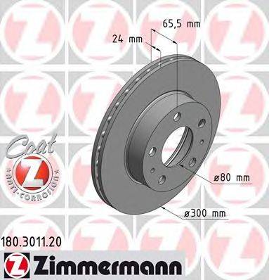 ZIMMERMANN 180301120 гальмівний диск