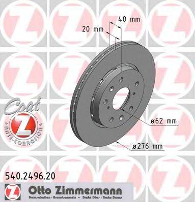 гальмівний диск ZIMMERMANN 540.2496.20