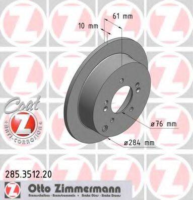 ZIMMERMANN 285351220 гальмівний диск