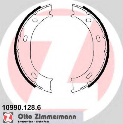 Комплект гальмівних колодок, стоянкова гальмівна система ZIMMERMANN 10990.128.6