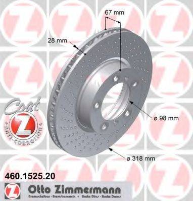 ZIMMERMANN 460152520 гальмівний диск