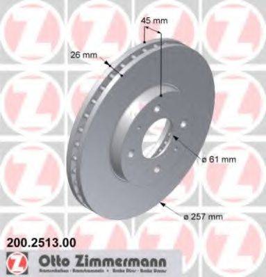 ZIMMERMANN 200251300 гальмівний диск