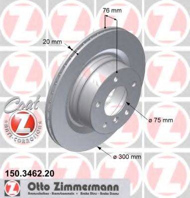гальмівний диск ZIMMERMANN 150.3462.20