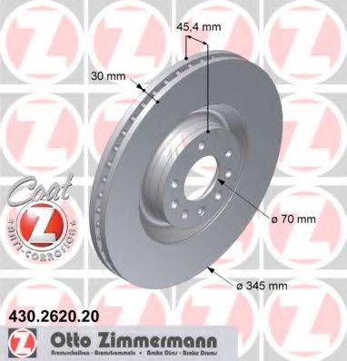 гальмівний диск ZIMMERMANN 430.2620.20