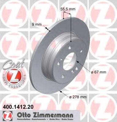 ZIMMERMANN 400141220 гальмівний диск
