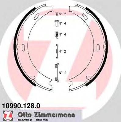 Комплект гальмівних колодок, стоянкова гальмівна система ZIMMERMANN 10990.128.0