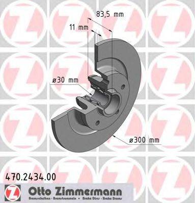 гальмівний диск ZIMMERMANN 470.2434.00