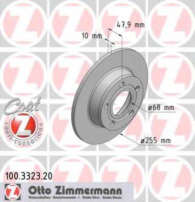 гальмівний диск ZIMMERMANN 100.3323.20