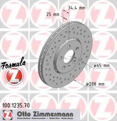 гальмівний диск ZIMMERMANN 100.1235.70