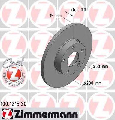 ZIMMERMANN 100121520 гальмівний диск