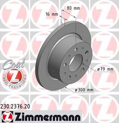 ZIMMERMANN 230237620 гальмівний диск