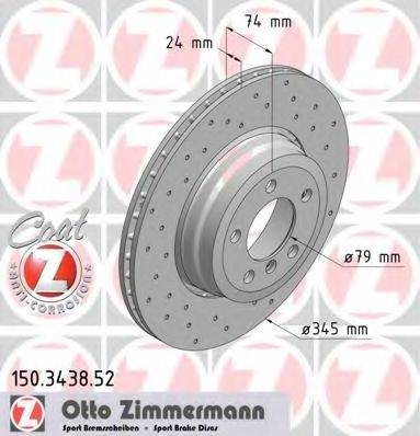 ZIMMERMANN 150343852 гальмівний диск
