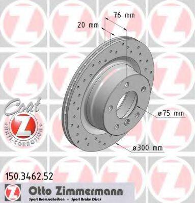 гальмівний диск ZIMMERMANN 150.3462.52