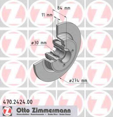 гальмівний диск ZIMMERMANN 470.2424.00