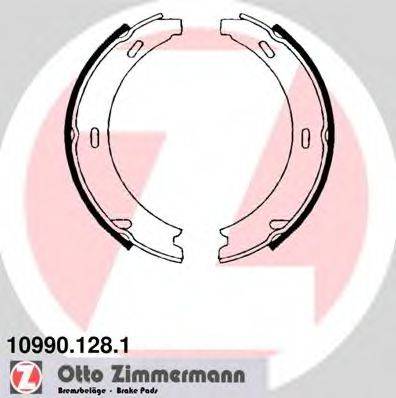 Комплект гальмівних колодок, стоянкова гальмівна система ZIMMERMANN 10990.128.1