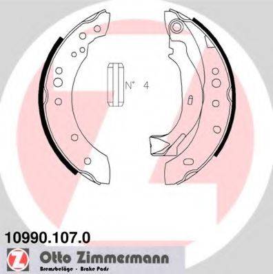 Комплект гальмівних колодок ZIMMERMANN 10990.107.0